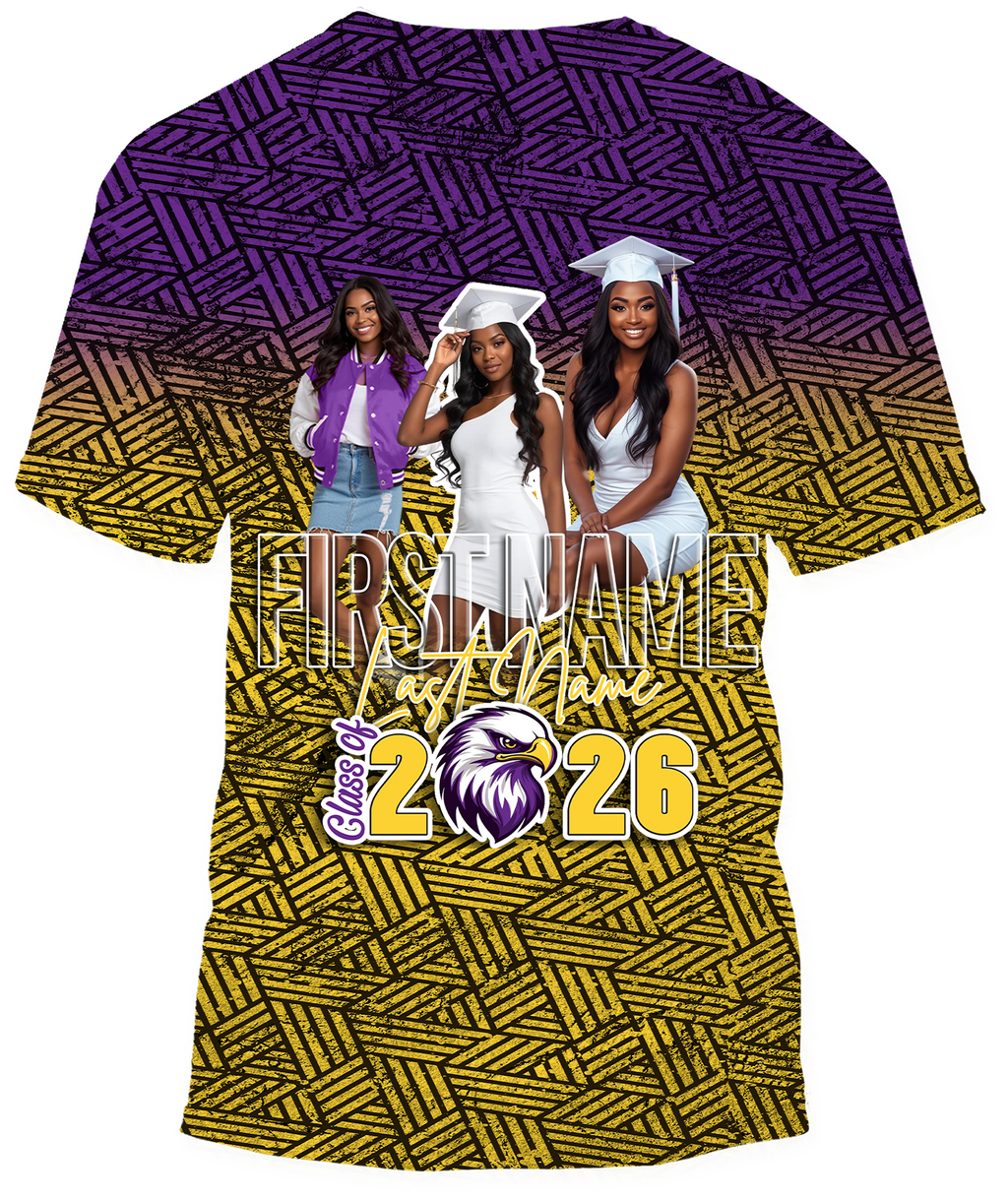 Custom 3-D All-Over Graduation Shirt
