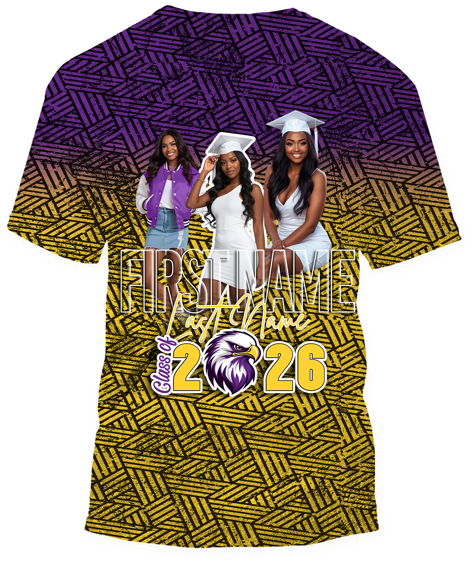 Custom 3-D All-Over Graduation Shirt