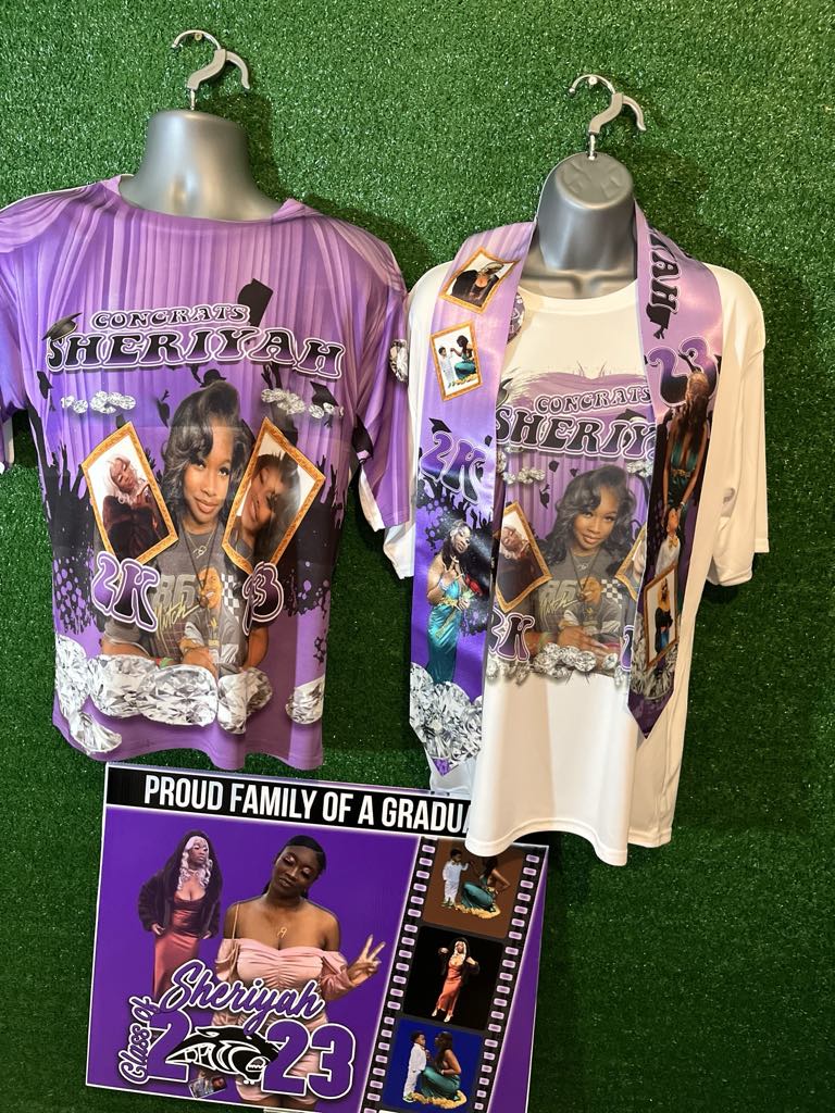 3D GRAD SHIRT + STOLE Bundle