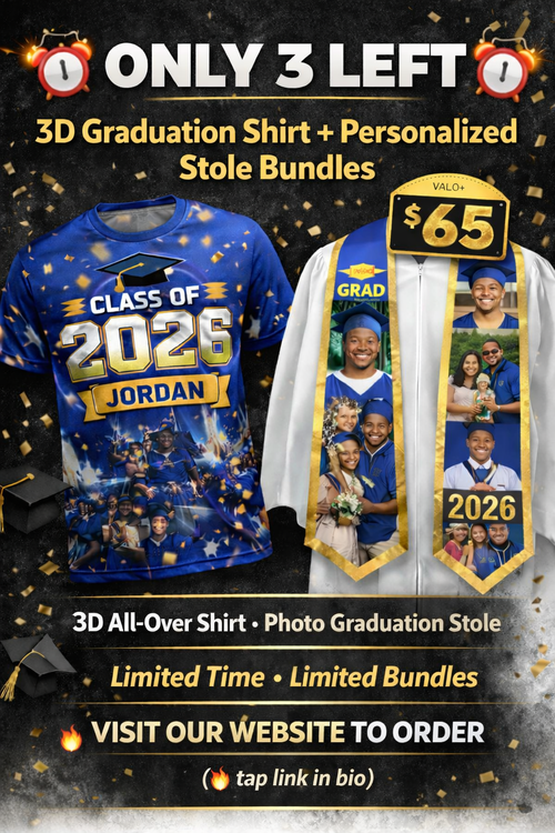 3D GRAD SHIRT + STOLE Bundle